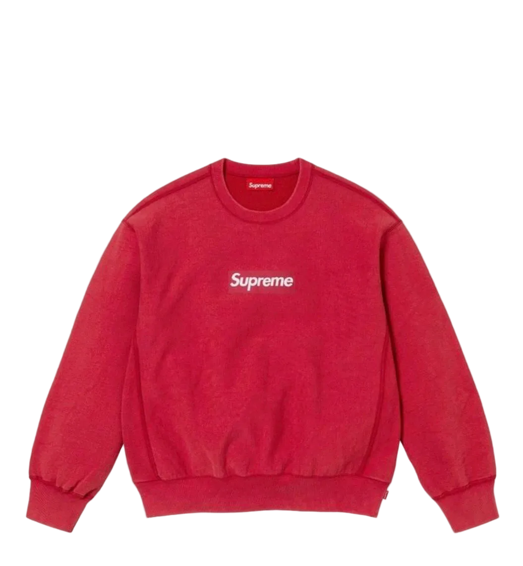 Lサイズ　Supreme Washed Crewneck レッド Supreme Washed Logo CrewNeck 'Red'