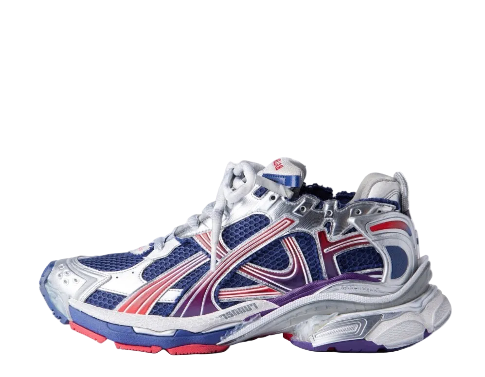Balenciaga Runner Gradient Navy & Silver Sneakers