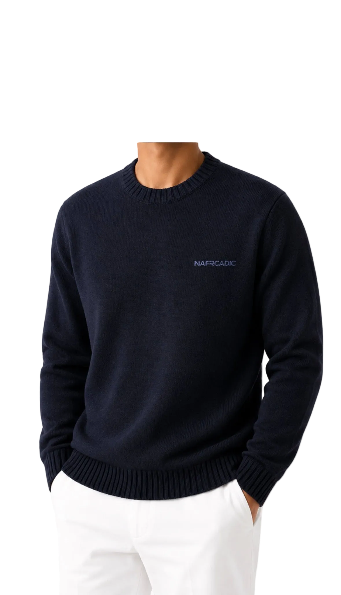 Narcadic Men’s Knitted Sweatshirt ‘Navy’