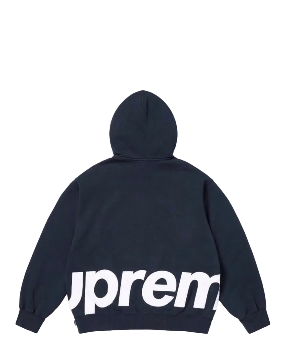 Supreme Big Logo Zip Up Hoodie ‘Navy’