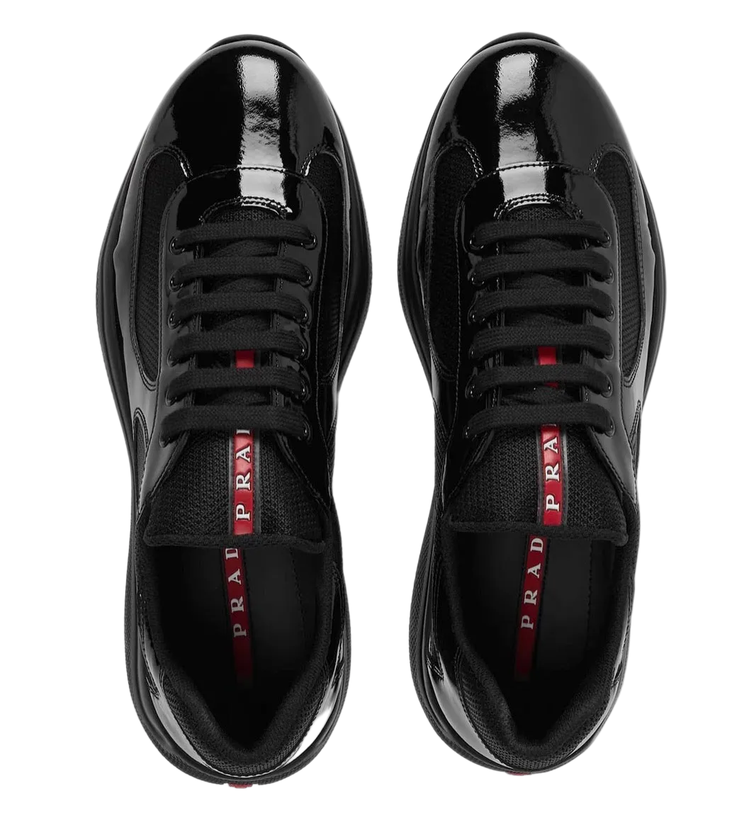 Prada Men’s American Cup Trainers ‘Shiny Black’