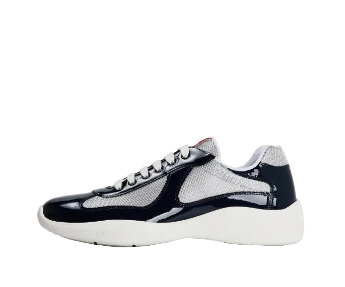 Prada Men’s American Cup Trainers ‘Royal & Silver’