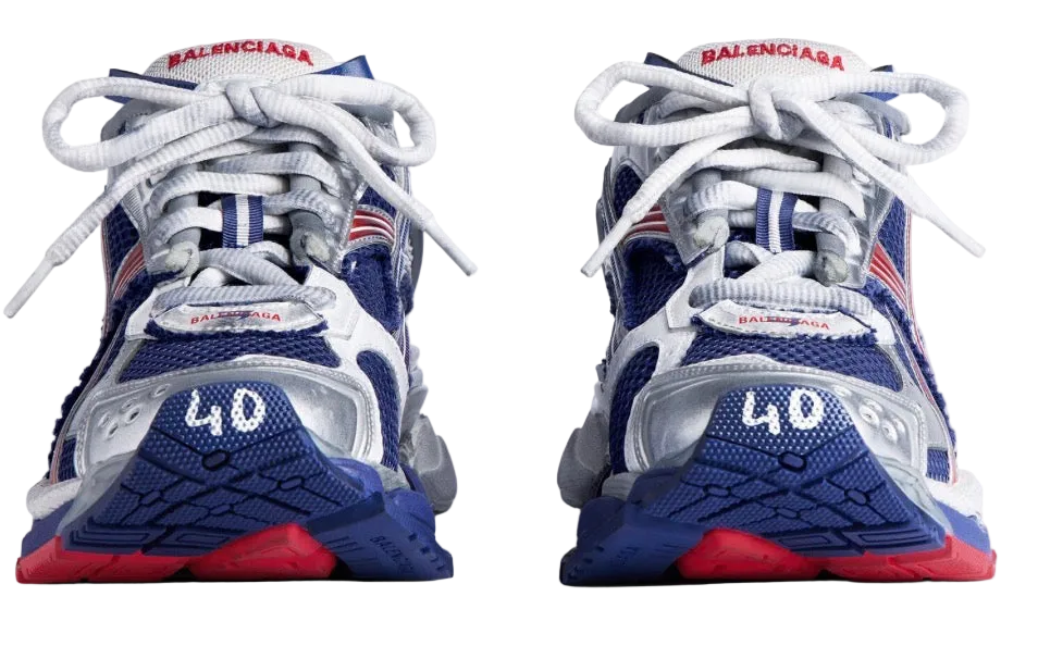 Balenciaga Runner Gradient Navy & Silver Sneakers