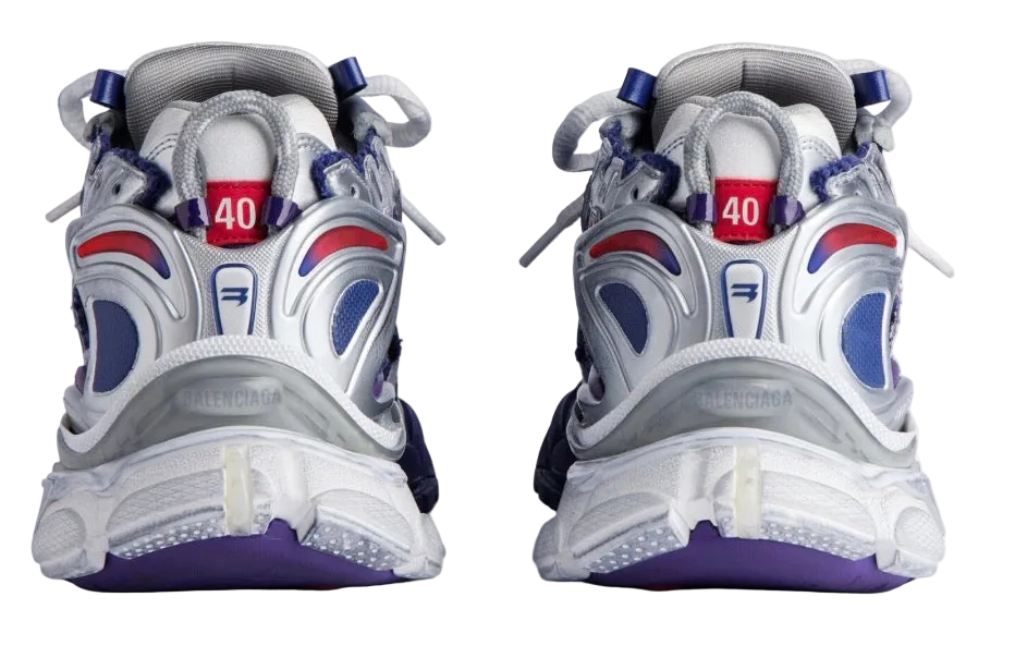 Balenciaga Runner Gradient Navy & Silver Sneakers