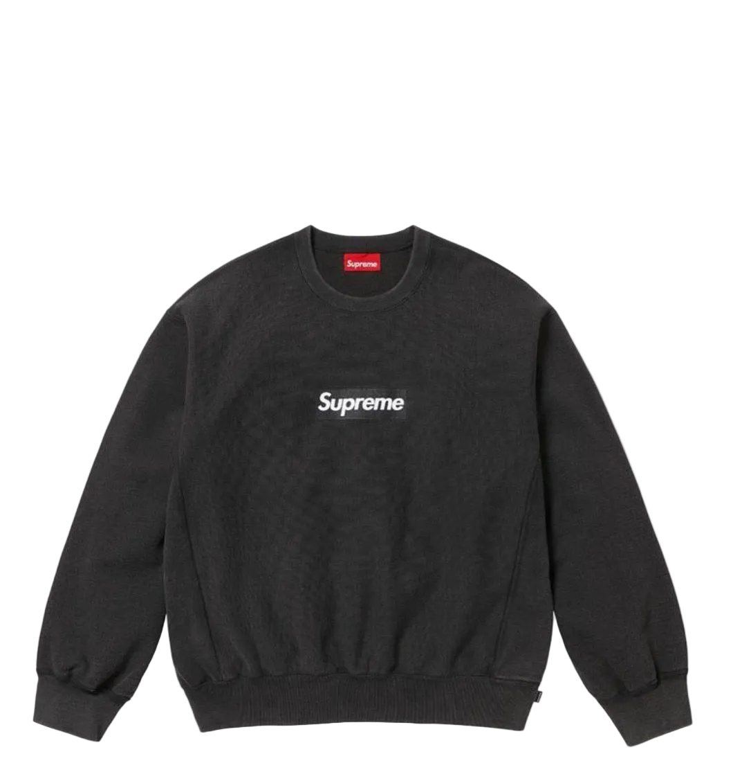 Supreme Washed Logo CrewNeck ‘Black’